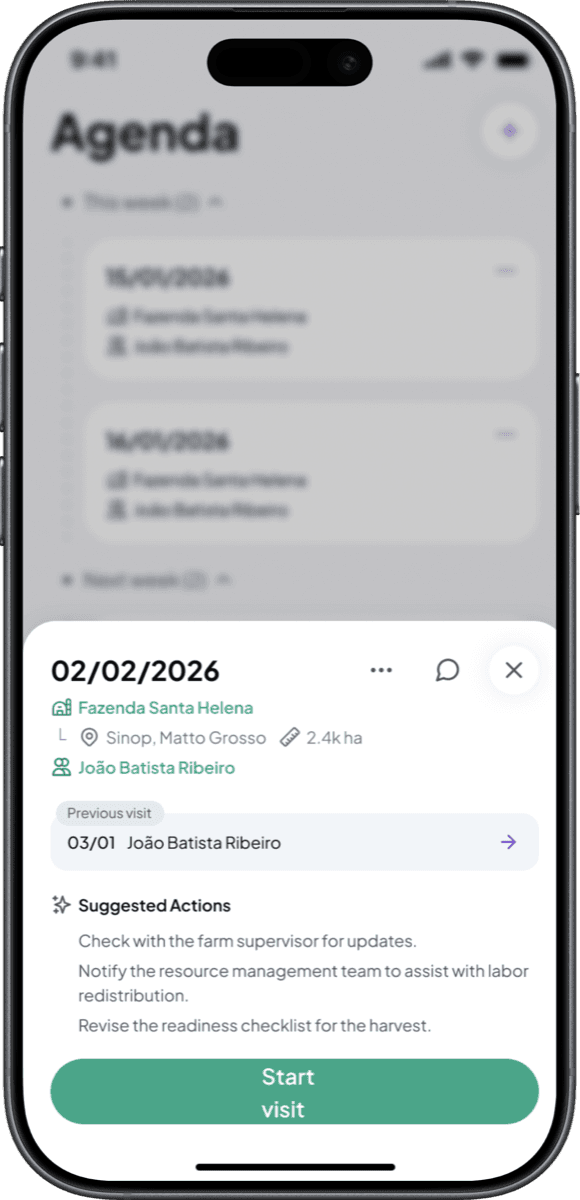 Planeje e gerencie suas visitas